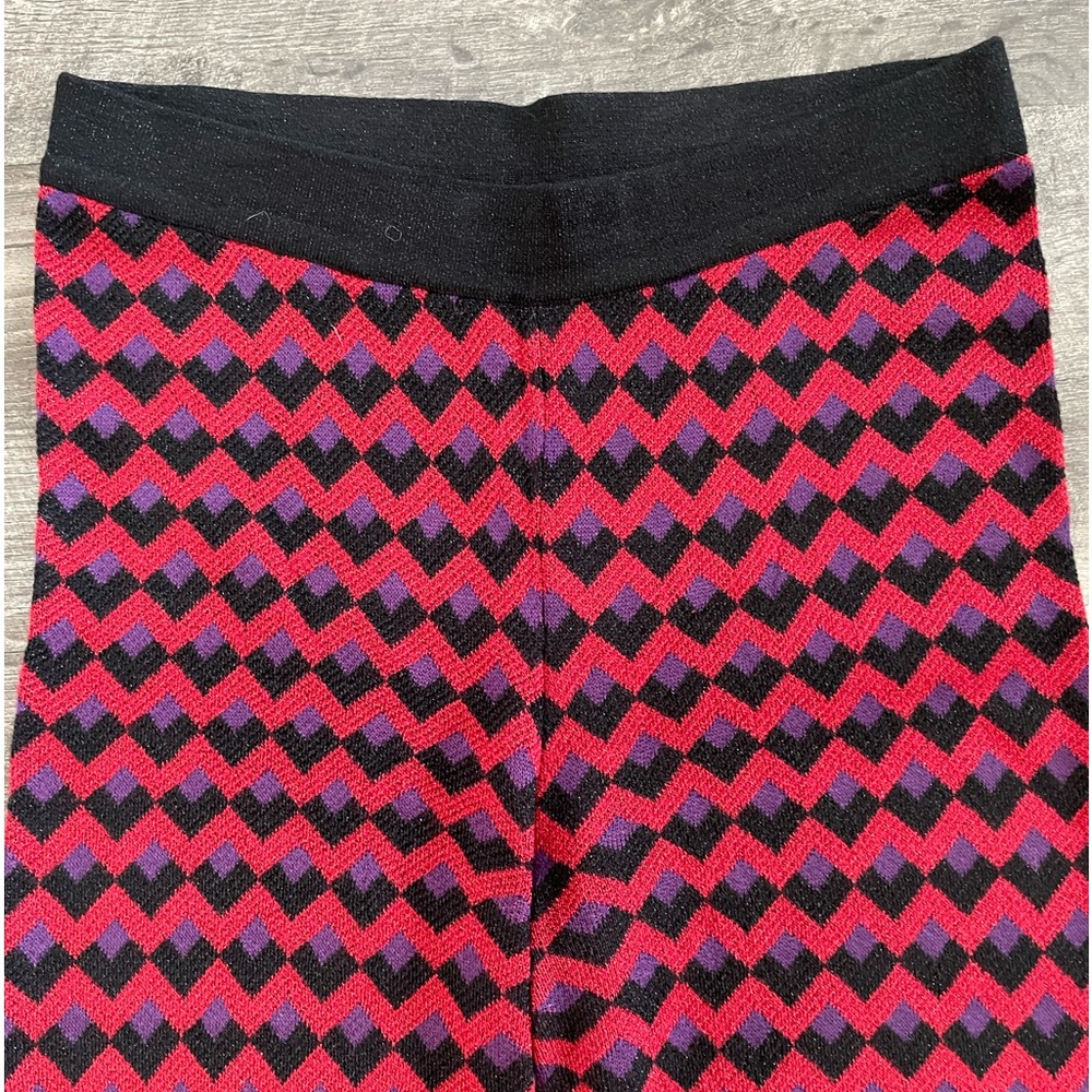 Zara Knit geometric print flare pants ♦️🟪 - Picture 7 of 15